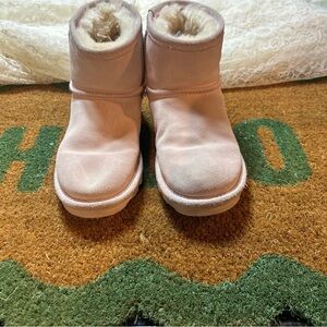 BearPaw Pink Shearling Lined Boots